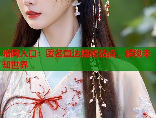 暗网入口：匿名直达隐秘站点，解锁未知世界