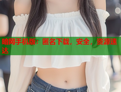 暗网手机版：匿名下载，安全，资源速达