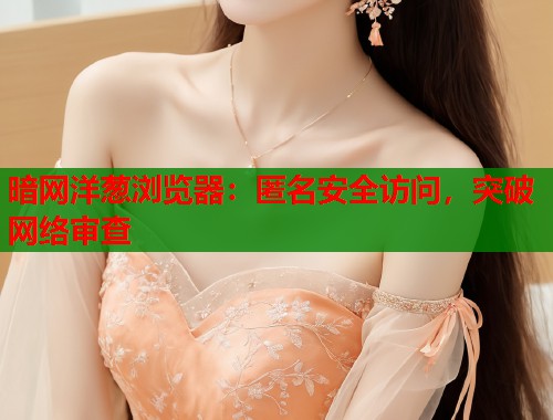 暗网洋葱浏览器：匿名安全访问，突破网络审查