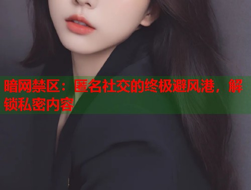 暗网禁区：匿名社交的终极避风港，解锁私密内容
