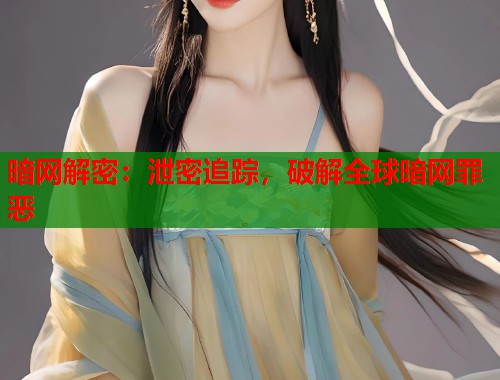 暗网解密：泄密追踪，破解全球暗网罪恶