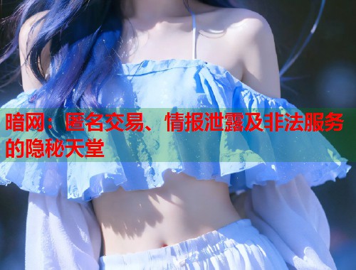 暗网：匿名交易、情报泄露及非法服务的隐秘天堂