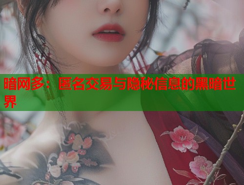 暗网多：匿名交易与隐秘信息的黑暗世界  第1张