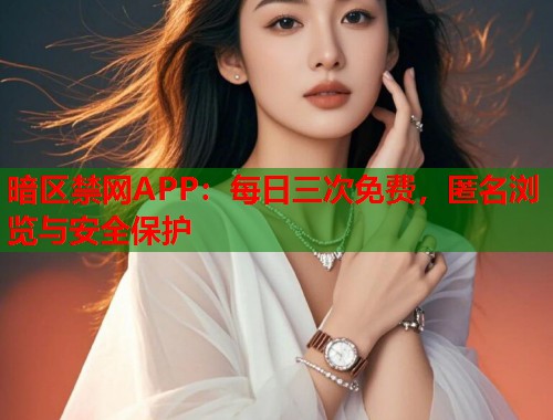 暗区禁网APP：每日三次免费，匿名浏览与安全保护  第1张