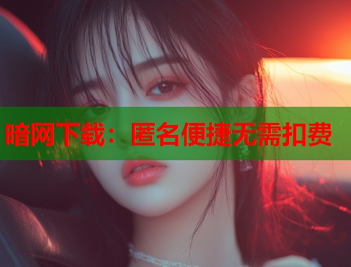 暗网下载：匿名便捷无需扣费  第1张