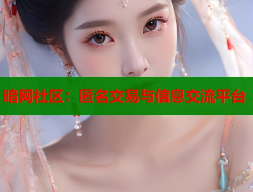 暗网社区：匿名交易与信息交流平台  第1张