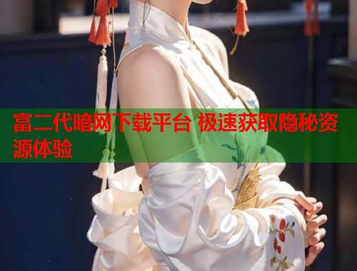 富二代暗网下载平台 极速获取隐秘资源体验  第1张