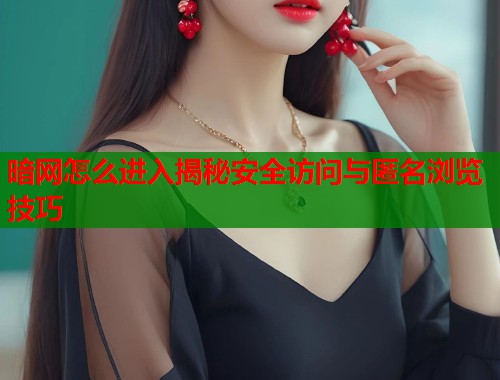 暗网怎么进入揭秘安全访问与匿名浏览技巧  第2张