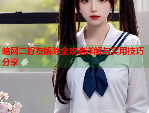 暗网二好友解除全攻略详解与实用技巧分享  第2张