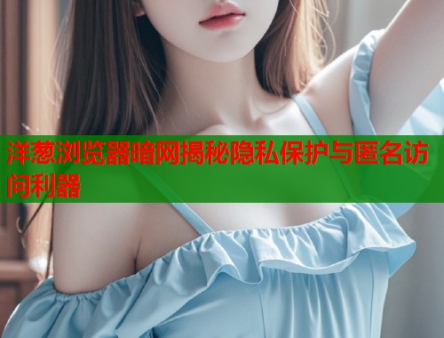 洋葱浏览器暗网揭秘隐私保护与匿名访问利器  第1张