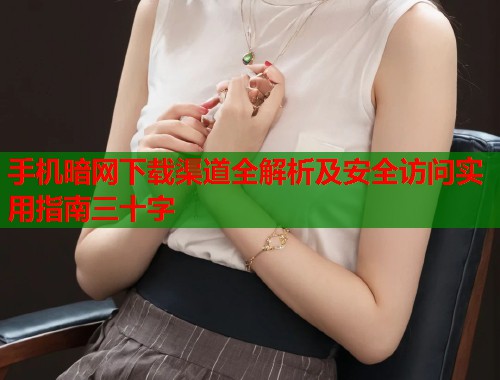 手机暗网下载渠道全解析及安全访问实用指南三十字