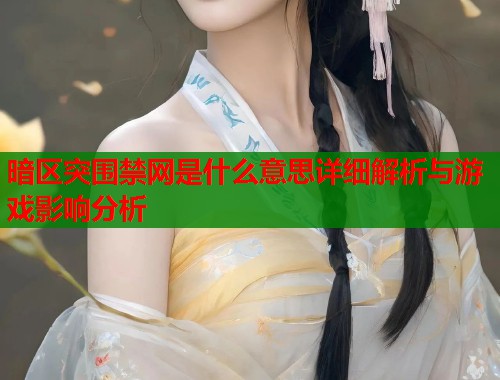 暗区突围禁网是什么意思详细解析与游戏影响分析  第2张