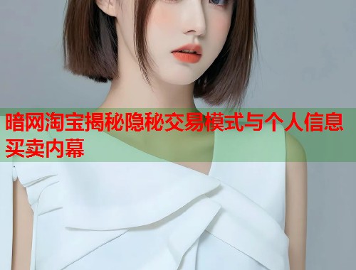 暗网淘宝揭秘隐秘交易模式与个人信息买卖内幕