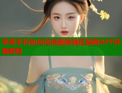 苹果手机如何彻底删除暗区禁网APP详细教程